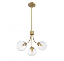  M10057NB - 3-Light Chandelier in Natural Brass