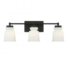  M80058MBK - 3-Light Bathroom Vanity Light in Matte Black