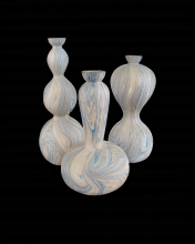  1200-0740 - Calm Sea Marbleized Vase Set o