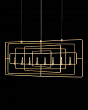  9542 - Metro Gold Rectangular Chandelier