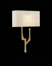  5000-0183 - Bodnant Gold Wall Sconce, Whit