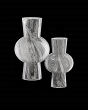  1200-0355 - Stormy Sky Glass Vase Set of 2