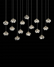  9000-0671 - Crystal Bud 15-Light Linear Multi-Drop Pendant